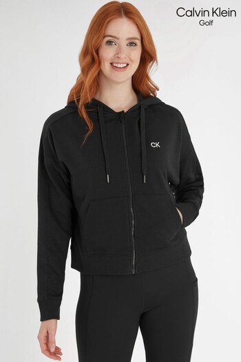 Calvin Klein Golf Capa Full Zip Black Hoodie (D68593) | £70