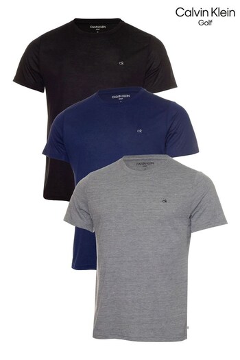 Calvin Klein Golf Printed Logo T-Shirts 3 Pack (D68644) | £30