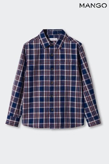 Mango Blue Check Cotton Shirt (D68776) | £16