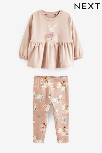 Pink Bunny Top and Legging Shelley Set (3mths-7yrs) (D68832) | £12 - £16