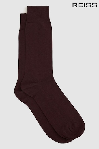 Reiss Bordeaux Mari Mercerised Cotton Blend Sock (D68920) | £12