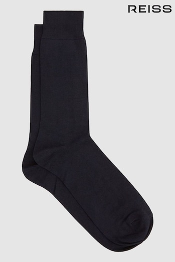 Reiss Navy Mari Mercerised Cotton Blend Sock (D68921) | £12