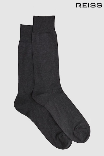 Reiss Mid Grey Mari Mercerised Cotton Blend Sock (D68922) | £12