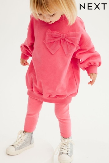 Coral Pink Top and Legging Set (3mths-7yrs) (D69013) | £12 - £16