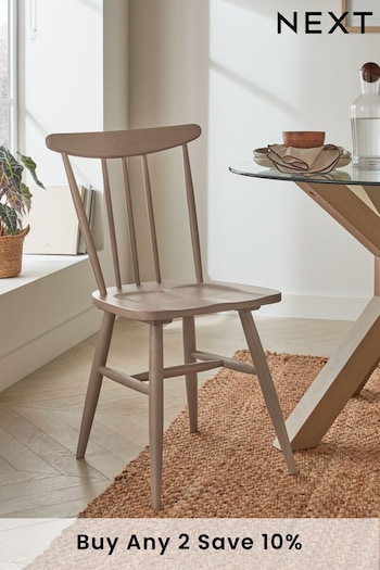 Set of 2 Light Natural Oak Fin Dining Chairs (D69045) | £199
