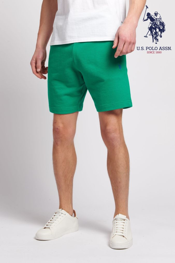 U.S. Polo Assn. Mens Green Jersey Shorts Spaghetti (D69113) | £40