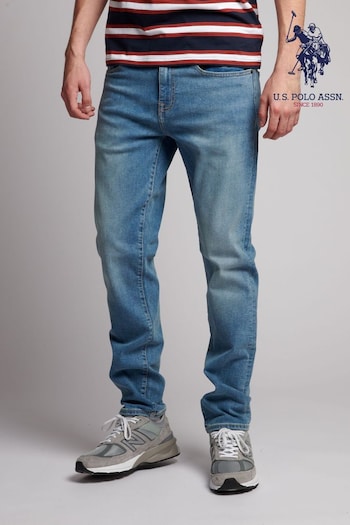 U.S. Polo Assn. Mens Blue Slim Fit Denim Jeans (D69119) | £60
