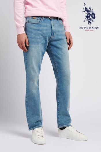 U.S. Polo Assn. Mens Blue 5 Pocket Denim Jeans (D69178) | £60