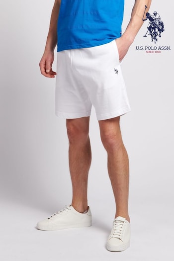 U.S. Polo Assn. Mens White Jersey Shorts Chloe (D69184) | £40