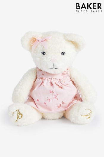 Baker by Ted Baker Girls Pink Teddy Bear with Cute Outfit (D69186) | £26