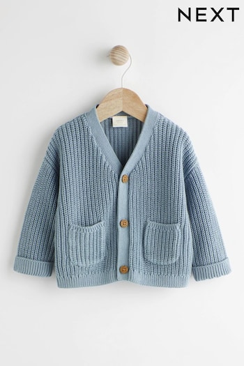 Blue Baby Knitted Cardigan (0mths-2yrs) (D69239) | £13 - £15