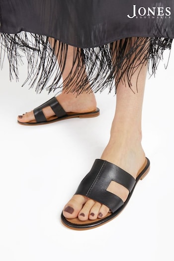 Jones Bootmaker Lilli Leather Mule Black Sandals (D69263) | £79