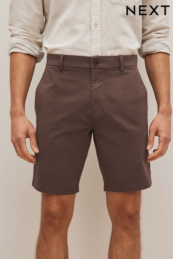 Brown Straight Stretch Chino Shorts (D69269) | £20