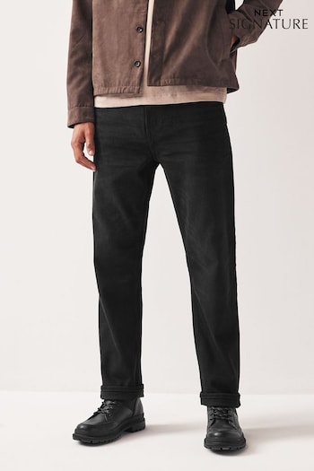 Black Straight Premium Heavyweight Cotton Jeans (D69295) | £38