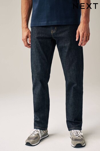 Blue Dark Indigo Rinse Straight Motion Flex Jeans (D69307) | £38