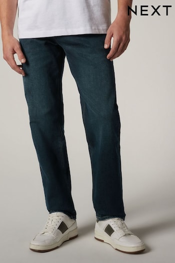 Dark Blue Straight Classic Stretch shirt Jeans (D69319) | £28