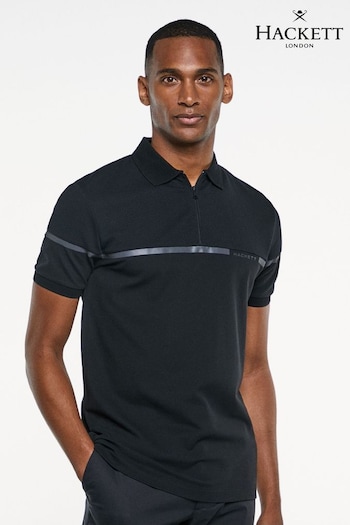 Hackett London Men Black Polo Czarny Shirt (D69556) | £33