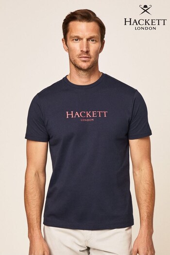 Hackett London Men Blue T-Shirt (D69576) | £50