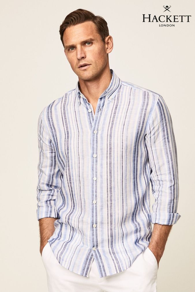 Buy Men's Hackett Stripe Shirts Online | Next UK