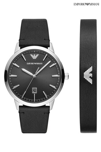 Emporio Armani Gents Black Bracelet Gift Set Watch (D69651) | £199