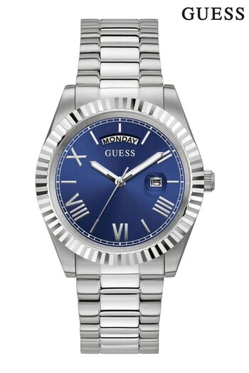 Guess Gents Silver Tone Connoisseur Work Life Watch (D69658) | £149