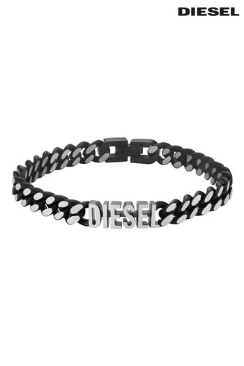 Diesel Gents Jewellery Logo Black Bracelet (D69809) | £99