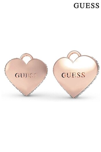 Guess Ladies Pink Jewellery Falling In Love Earrings (D69818) | £39