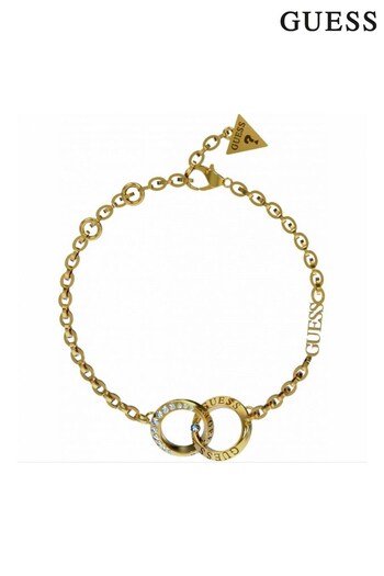 Guess Ladies Gold Tone Jewellery Forever Links Bracelet (D69824) | £49