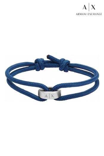 Armani Exchange Gents Blue Jewellery Logo Bracelet (D69847) | £45