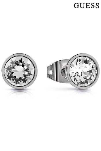 Guess Ladies Silver Tone Party Earrings (D69889) | £39