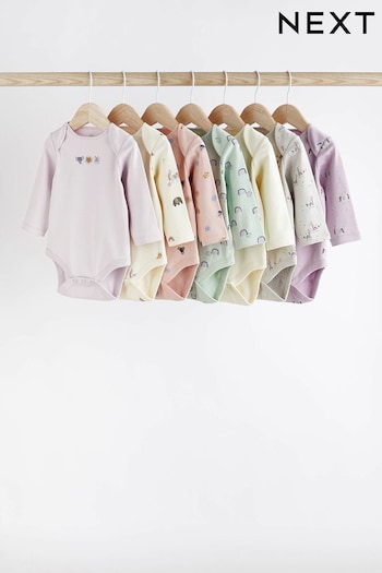 Multi Character Baby Long Sleeve Bodysuits 7 Pack (D70083) | £21 - £23