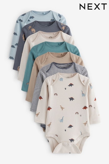 Blue Character Baby Long Sleeve Bodysuits 7 Pack (D70139) | £21 - £23