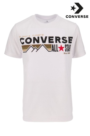 Converse for White Chest Logo T-Shirt (D70204) | £18