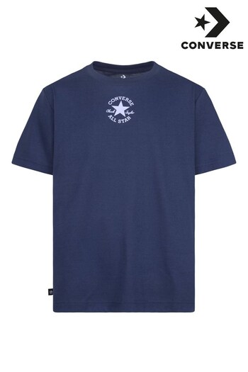 Converse for Blue Logo Short Sleeve T-Shirt (D70219) | £18