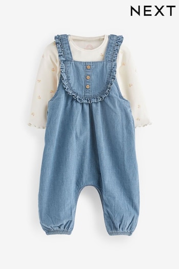 Denim Baby 2pc Baby Dungaree & Bodysuit Set (0mths-2yrs) (D70232) | £18 - £20