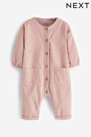 Pale Pink Baby Corduroy Jumpsuit (0mths-2yrs) (D70234) | £18 - £20