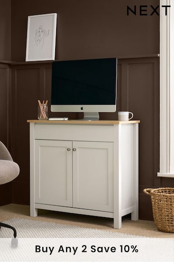 Cream Malvern Oak Effect Sideboard Desk (D70329) | £325