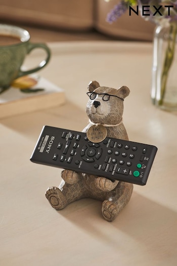 Natural Bertie Bear Remote Control Holder (D70368) | £10