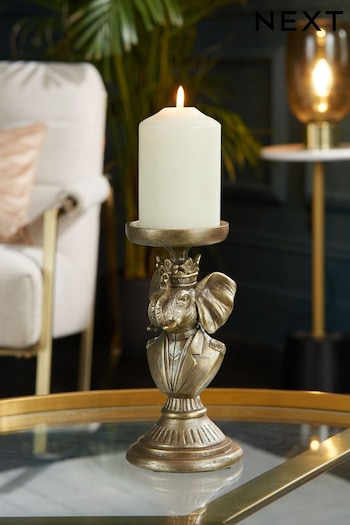 Bronze Elephant Pillar Candle Holder (D70377) | £26