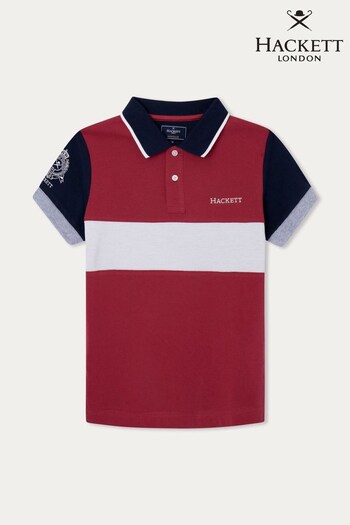 Hackett London Kids Pink Polo Shirt (D70561) | £30