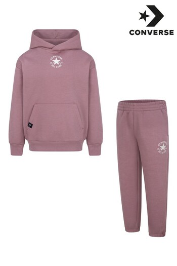 Converse Pink Little Kids Hoodie and Jogger Set (D70625) | £35