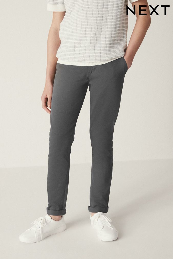 Buy Boys Grey Chino Trousers Online Next UK