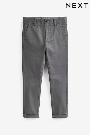 Charcoal Grey Skinny Fit Stretch Chino rosso Trousers (3-17yrs) (D70657) | £10 - £15