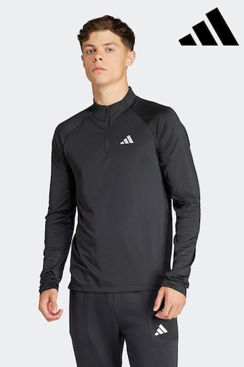 adidas Black PERFORMANCE Gym+ Training 1/4-Zip Long Sleeve Sweatshirt (D70675) | £40