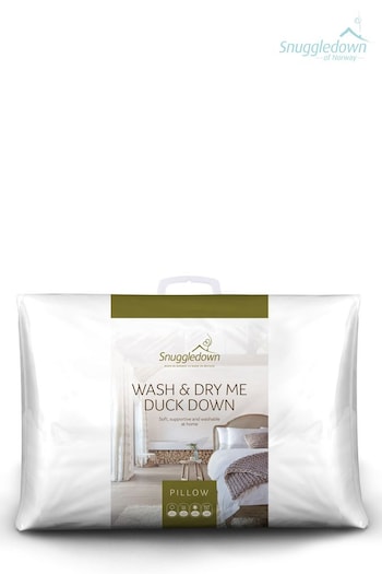 Snuggledown Single Wash & Dry Me Duck Down Medium Support Pillow (D70723) | £57