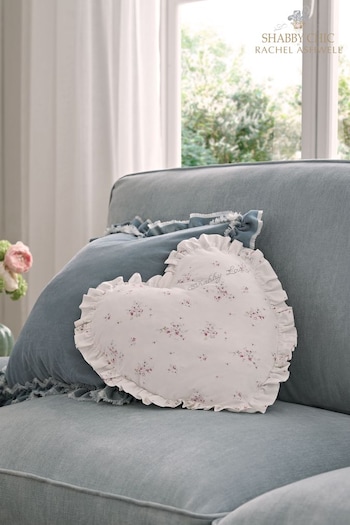 Shabby Chic by Rachel Ashwell® Rosabelle Floral Ruffle Heart Shabby Love Cushion (D70745) | £25