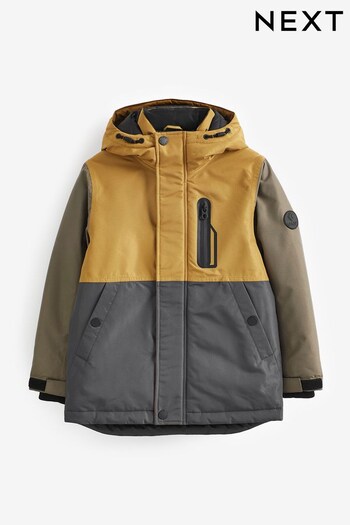 Yellow/Blue Waterproof Warm Wadded Coat (3-16yrs) (D70757) | £42 - £58