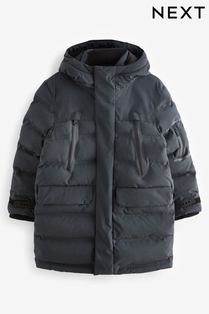 Buy Boys Grey Puffer Coatsandjackets Online Next UK