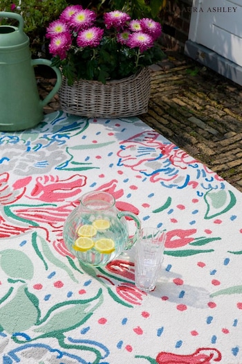 Laura Ashley Red Lillith Indoor Outdoor Rug (D70921) | £285 - £569