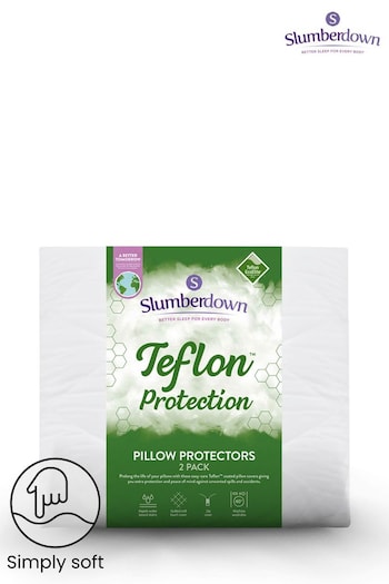 Slumberdown 2 Pack Teflon Pillow Pillows (D70927) | £16